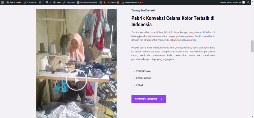 konveksi celana kolor indonesia