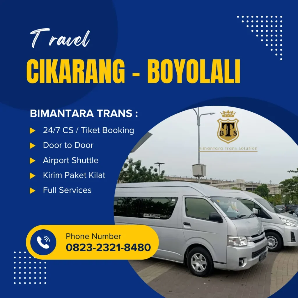 travel cikarang boyolali bimantara trans