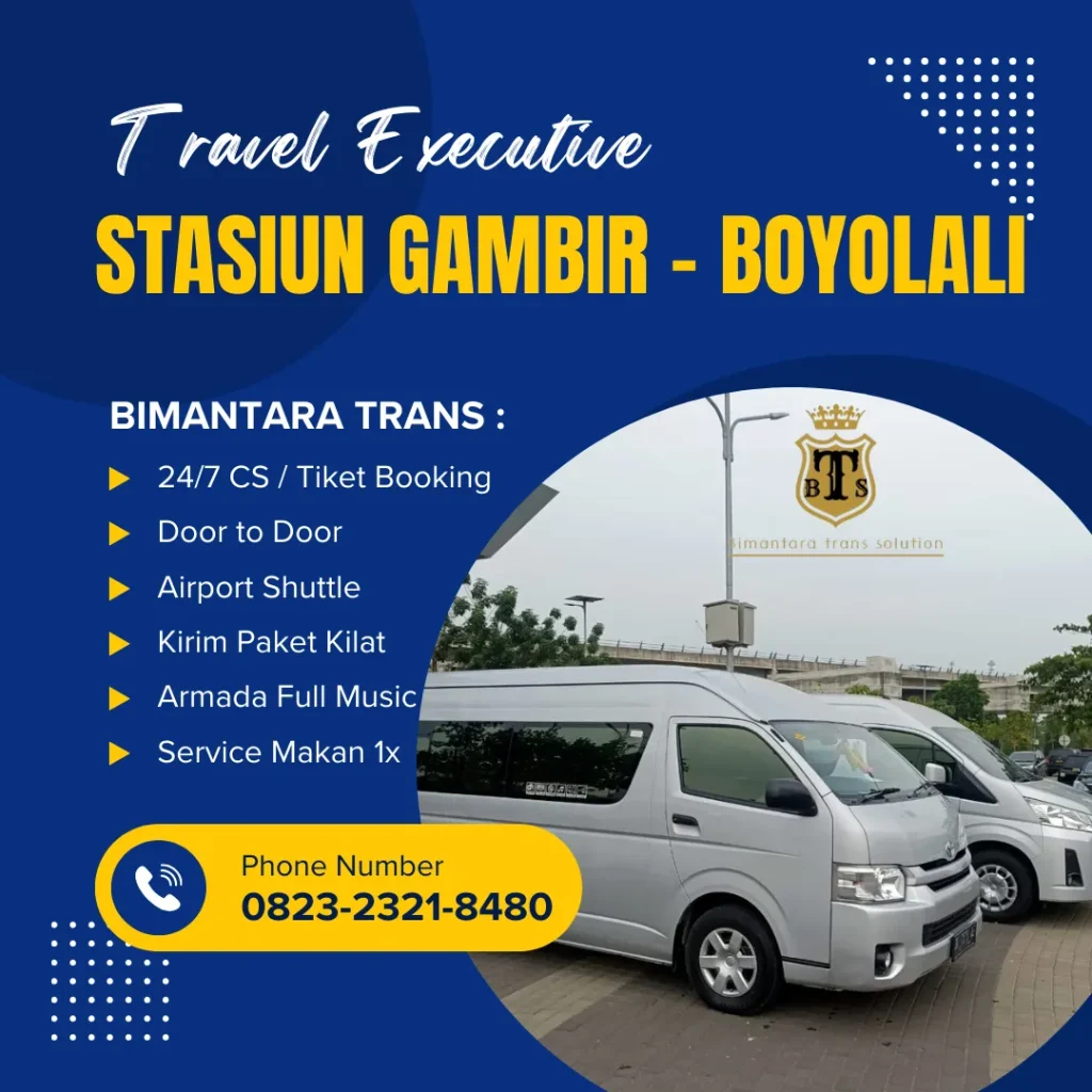 travel stasiun gambir boyolali bimantara trans