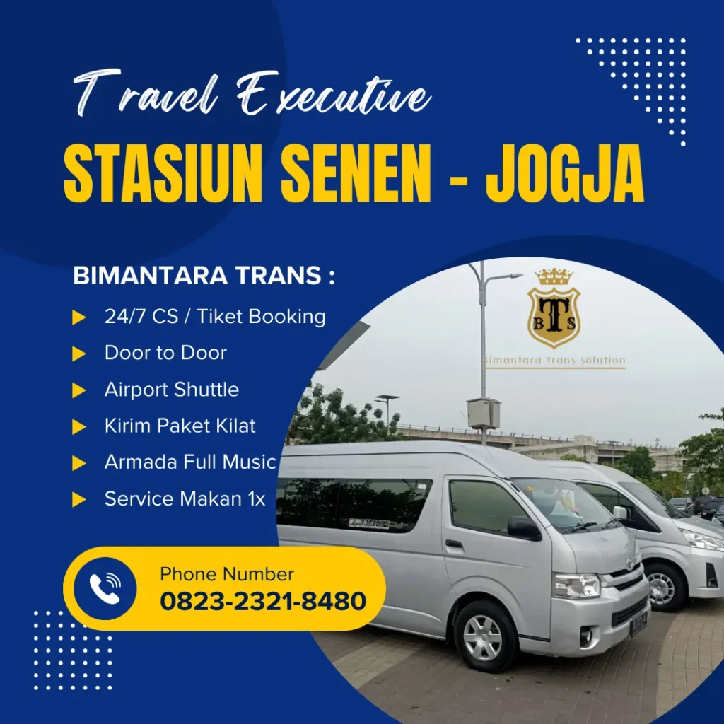 travel stasiun senen jogja bimantara trans