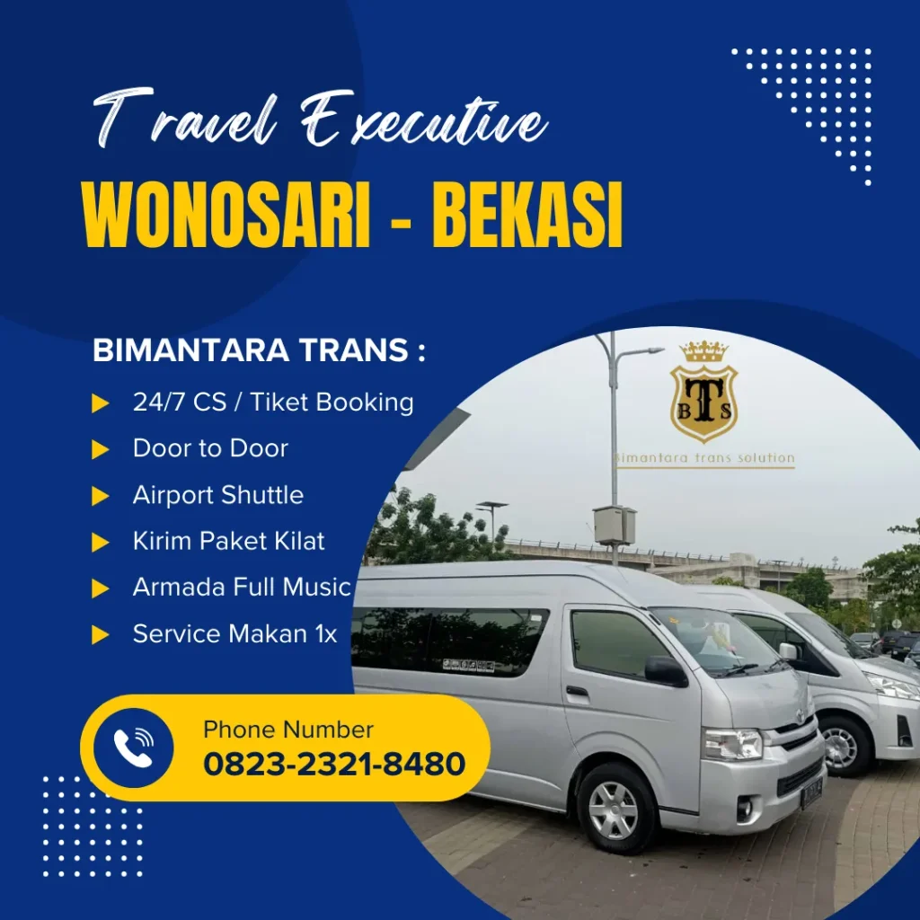 travel wonosari bekasi bimantara trans