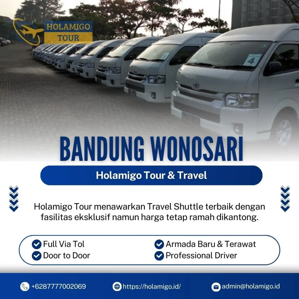 Travel Shuttle Bandung Wonosari Holamigo Tour