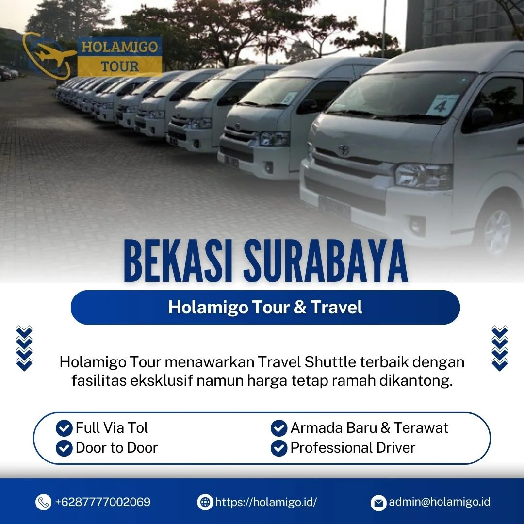 Travel Shuttle Bekasi Surabaya Holamigo Tour