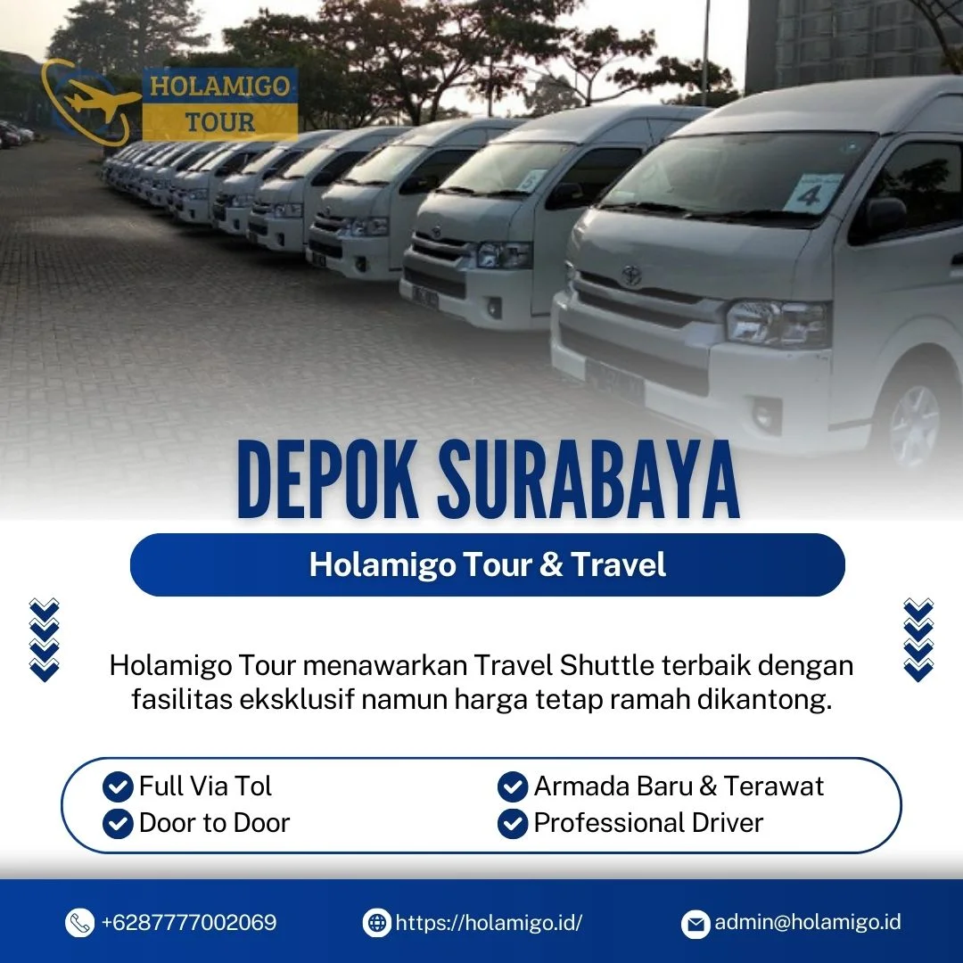 Travel Shuttle Depok Surabaya Holamigo Tour
