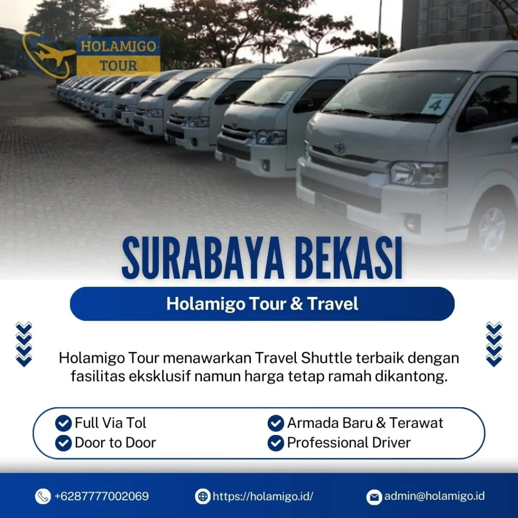 Travel Shuttle Surabaya Bekasi Holamigo Tour