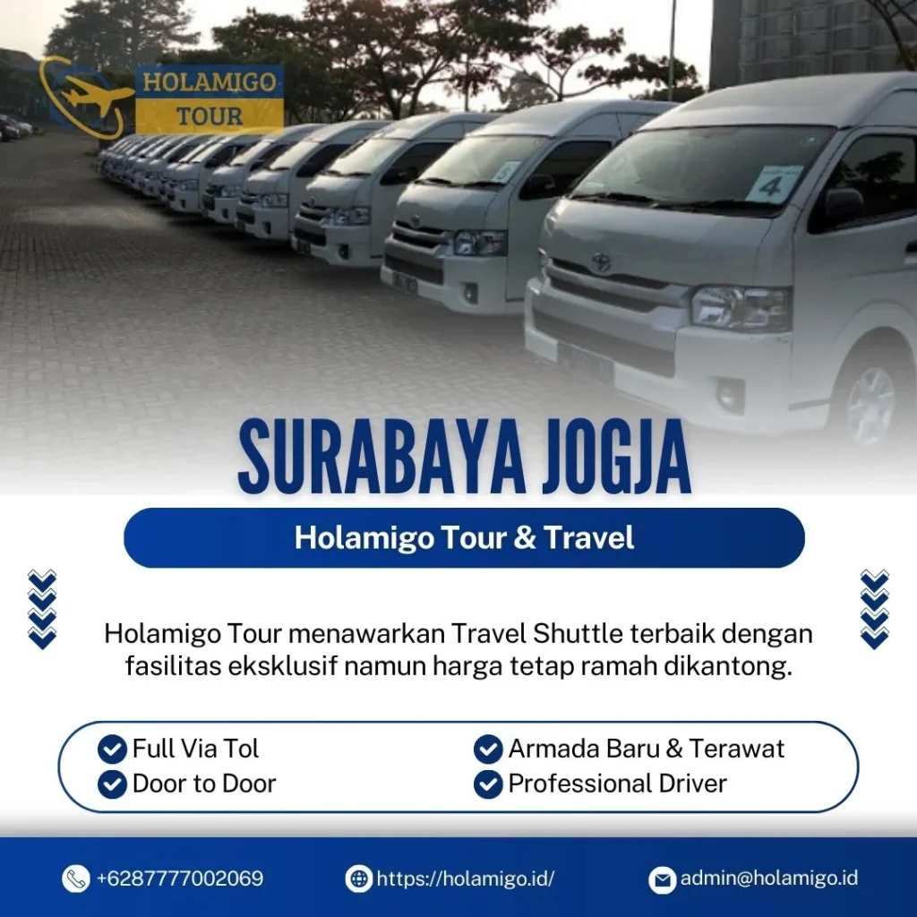 Travel Shuttle Surabaya Jogja Holamigo Tour