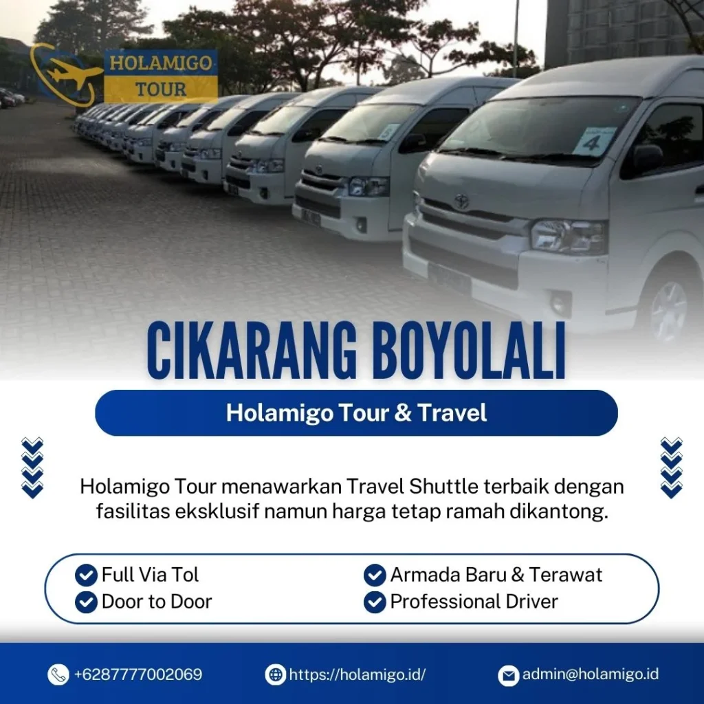 Travel Shuttle Cikarang Boyolali Holamigo Tour