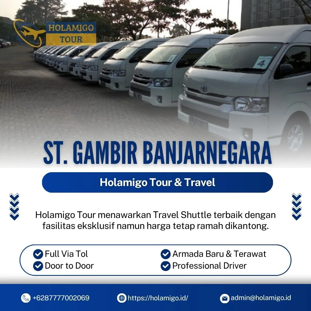 Travel Shuttle Stasiun Gambir Banjarnegara Holamigo Tour